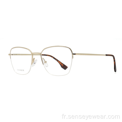 Wholesale femmes mémoire titane lunettes optiques